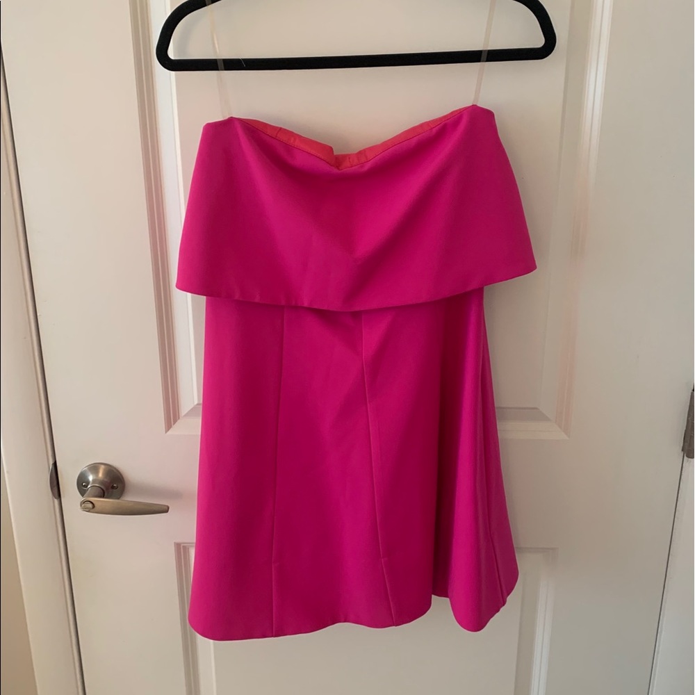 Karlie Hot Pink Strapless Mini Dress